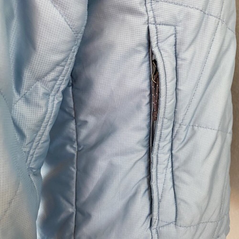NORTH FACE Quilted Puffer Jacket Coat Light Blue Small - Picture 11 of 16